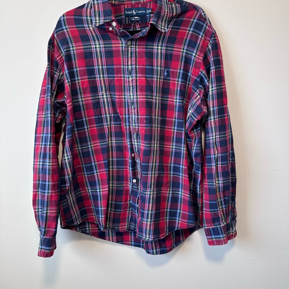 Polo Ralph Lauren Men's Red Plaid Shirt - Size XXL